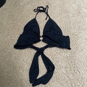 Shein black tank top with tie in the back and around the neck